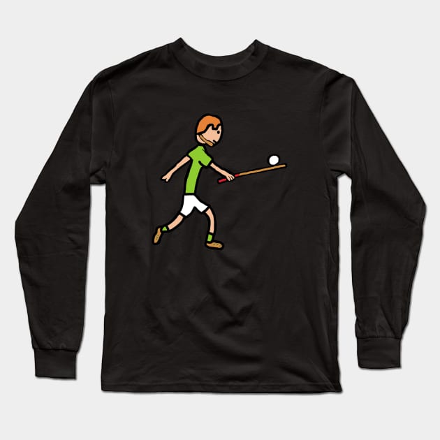 Hurling Long Sleeve T-Shirt by Mark Ewbie